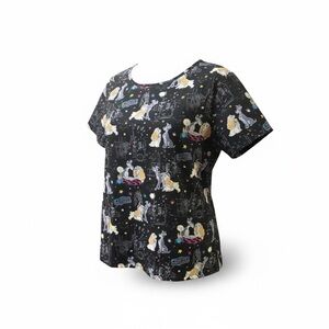 9/$80 Disney Lady & The Tramp Scrub Top, XXL